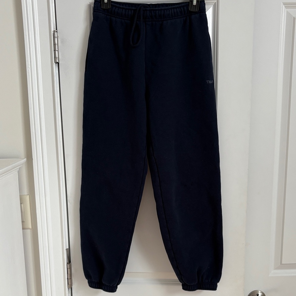 TNA Sweatfleece Cozy Fleece Megafit Navy Drawstring Sweatpants